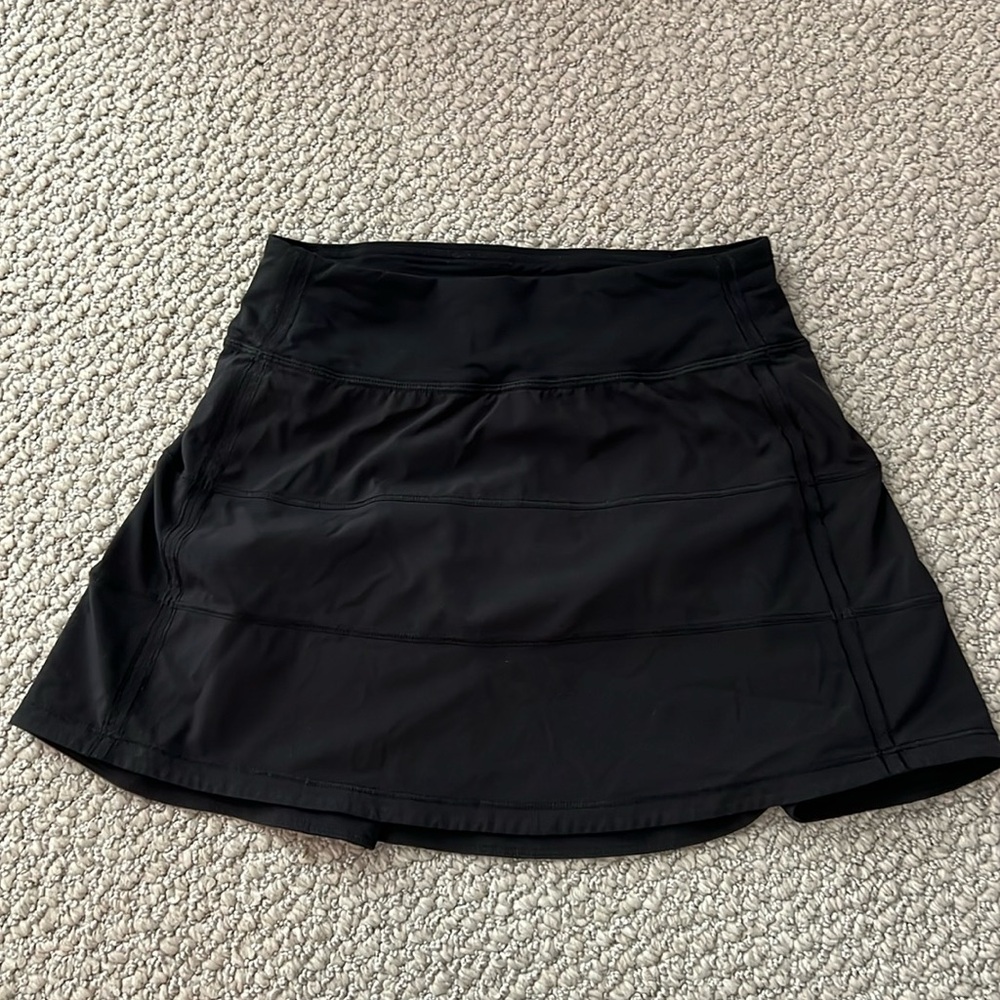Black Lululemon Pace Revival Mid-Rise Skirt